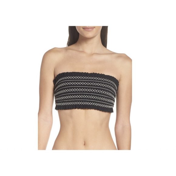 Tory Burch Women's $118 Costa Bandeau Bikini Swim Top Size S - Picture 1 of 8